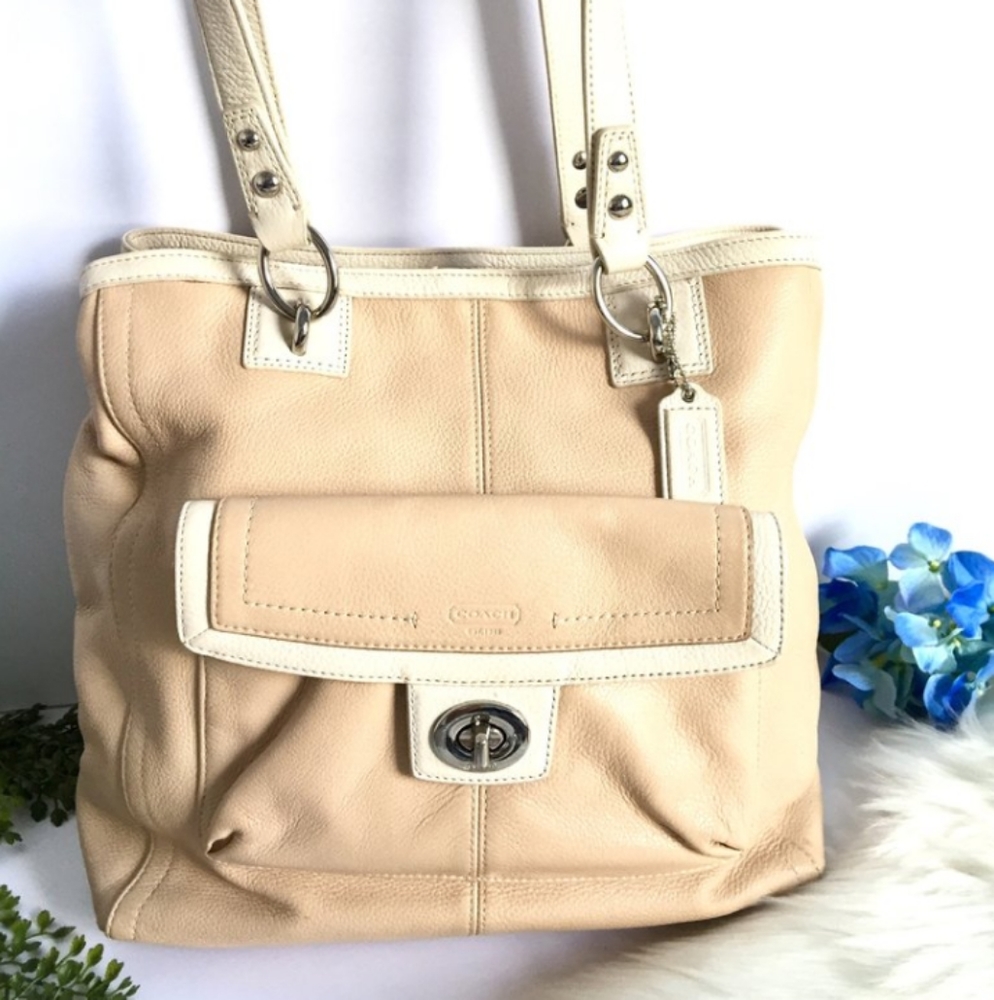 COACH | CARRYALL SHOULDER PEBBLED LEATHER TOTE